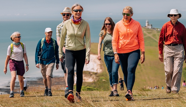 Group of ramblers walking